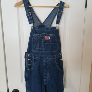 Short jean overalls